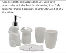 5pc ceramic bathroom set