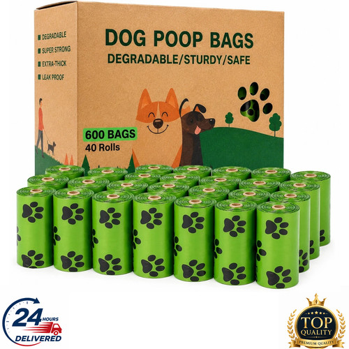600 dog poop bags - 600, rolls