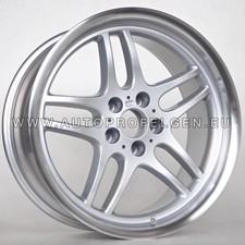 New BMW E39 Parallel Style 17 Inch Alloy Wheels 8j + 9j 5x120 Rims Silver x4