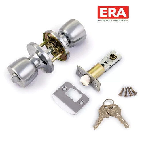 Era satin entrance door knobs - satin,