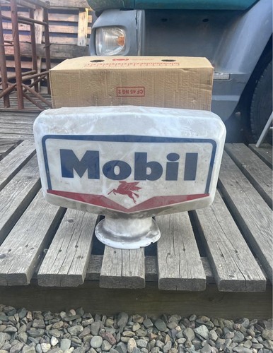 Vintage mobil mobiloil glass - vintage,