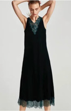 Zara dress velvet velour midi
