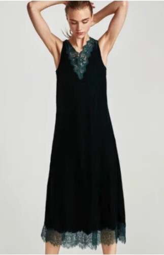 Zara dress velvet velour midi
