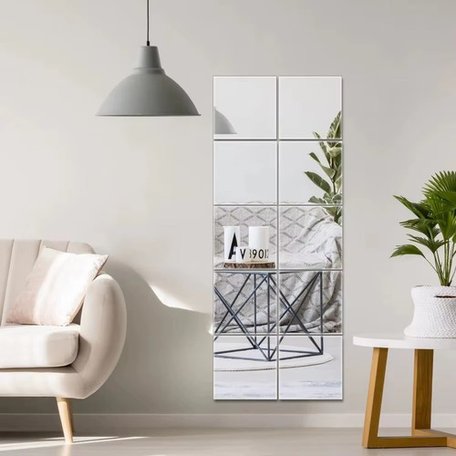 10pcs mirror tiles wall - 10pcs,