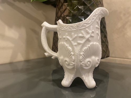 Antique pressed glass white - antique,