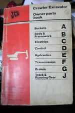 JCB owner parts book Crawler excavator  9801/3700  13/10/1978