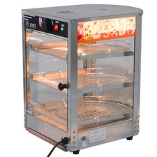 Commercial Hot Food Warmer Display Cabinet Showcase Chicken Warming Counter Top