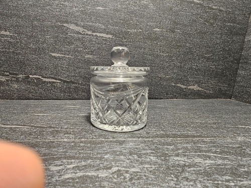 Tudor crystal condiment jar - tudor,