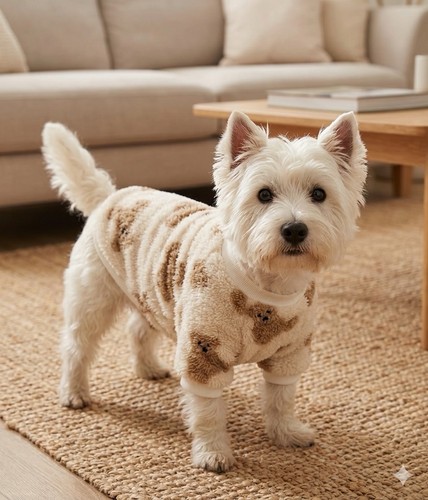 Fleece dog jumper teddy bear - fleece,