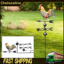 Vintage Metal Rooster Weathervane Weather Vane Outdoor For Garden Yard Decor UK