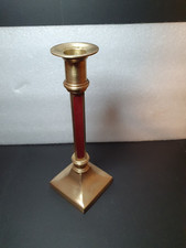 Brass Candle Holder With Red
