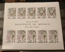 MONACO Not Toothed Sheet Europe CEPT 1989 New Values **/MNH