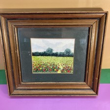 Poppy Field : FRAMED PAINTING BY Debbie Hill Art