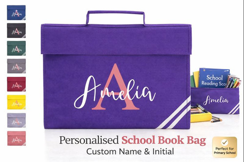 Personalised school book bag - personalised,