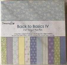 Dovecraft Back To Basics IV 6" x 6" Designer Paper 12 Designs Cardstock Cardmaki