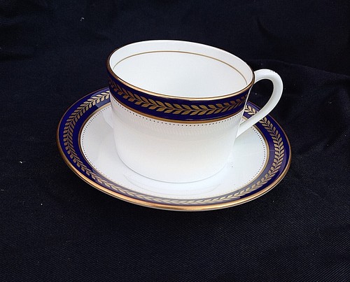Coalport blue wheat flat - ,