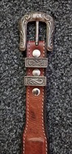 MENS QUALITY WESTERN BELT BROWN LEATHER. BEAUTIFULLY SOFT 47-51 inch  waist.