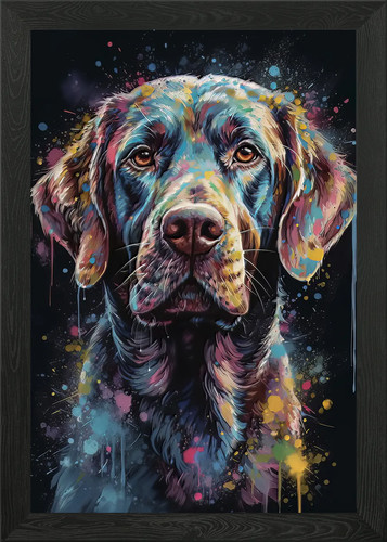 Labrador painting framed wall - labrador,