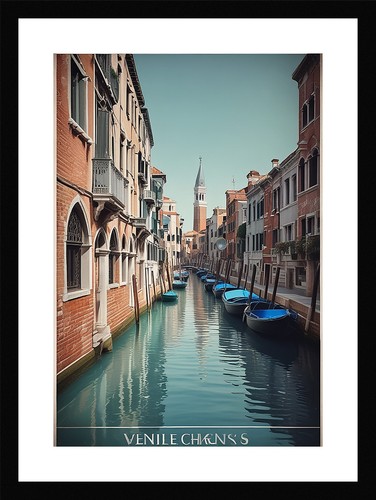 Intimate venice canals framed - canals,