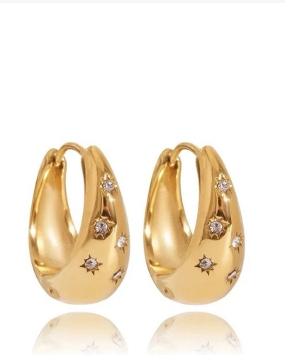 Gold creole earrings hoop - creole,