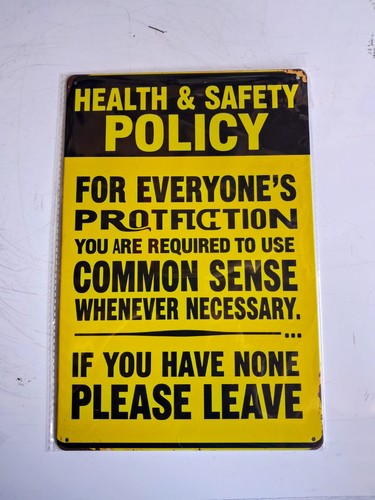 Humorous workshop metal sign - workshop,