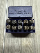 Imperial Steel Punch Stamps Collection Numbers 0-9 Complete Set Vintage Antique