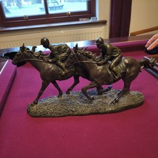 Racing Horses In Resin Type