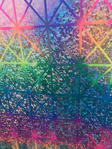 Geometric metallic hologram - metallic,