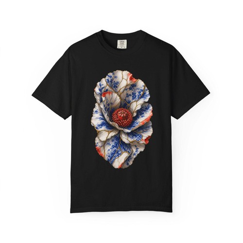 Porcelain poppy kintsugi - porcelain,