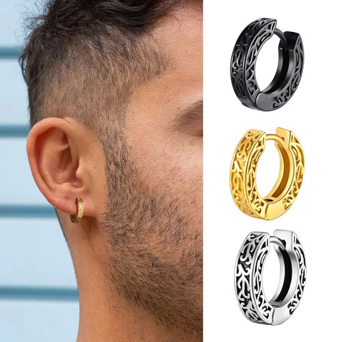 Totem hoop earrings - earrings, men