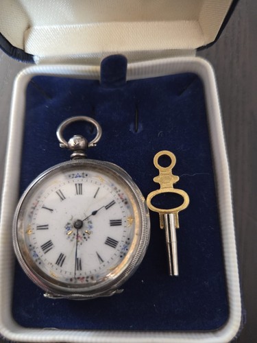 Antique silver cased open - silver-cased, open-face