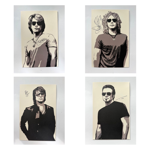 Bon jovi signed poster lot - bon,