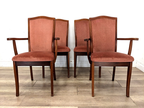 Dining chairs peach - peach, velour