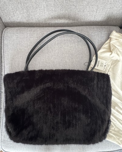 Zara fur black bag university - fur,