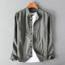 Mens*Long Sleeve Retro Striped