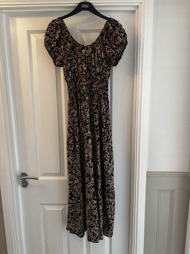 Black gold gypsy style dress - gypsy,