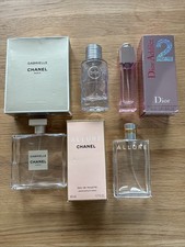Genuine Empty Bottles ~ Dior JOY, Gabrielle Chanel, Allure Chanel, Dior Addict 2