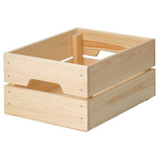 IKEA KNAGGLIG Pine Box Crate
