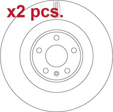 X2 PCS REAR BRAKE DISC ROTOS