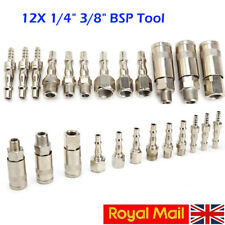 12x Air Line Hose Fittings Compressor Connector Quick Release 1/4" 3/8" BSP Kit