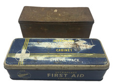 Vintage First Aid Cabinet Ultraplast Tin RARE Chemist Medical