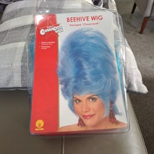 rubies Beehive wig blue fancy dress costume