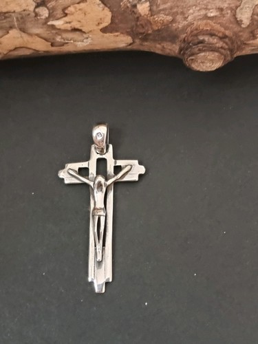 Sterling silver crucifix - sterling,