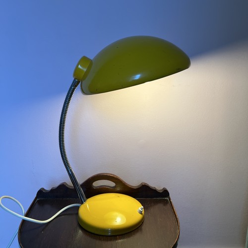 Vintage 1960s desk - desk, lamp