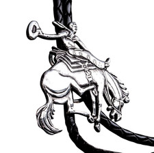 Cowboy Bucking Bronco Bolo Tie