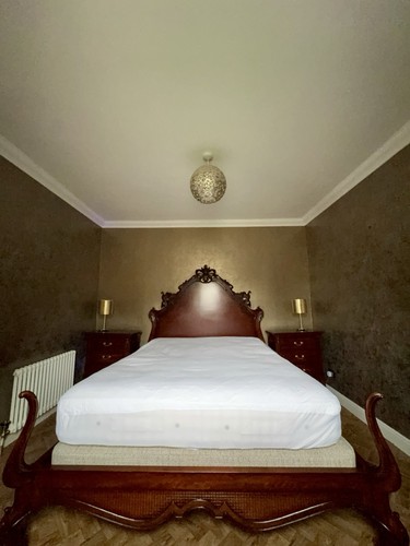 And bed solid mahogany - and, so