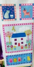 Makower Kitty Cats House panel