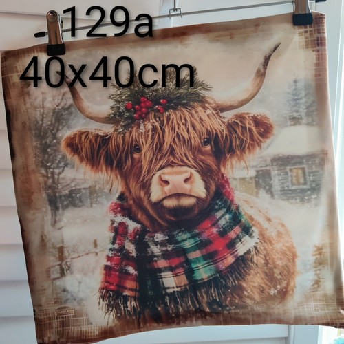 Christmas highland cow peachy - christmas,