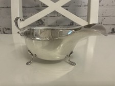 Lovely Irish Provincial Solid Silver Gravy Boat by Sharman D Neill Dublin 1905