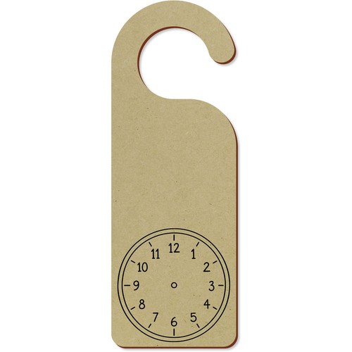 Clock face outline - 'clock, door